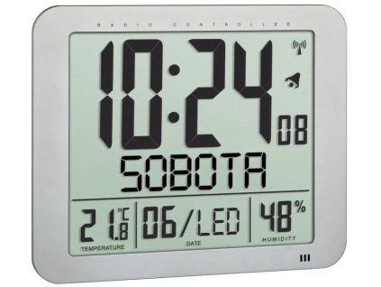 TFA nástenné hodiny riadené rádiovým signálom s českým dnom v týždni 60.4516.54 TFA60.4516.54