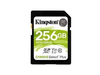 Kingston SDXC 256GB Canvas Select Plus A1 C10 Card (čítanie 100 MB/s, zápis 85MB/s) SDS2/256GB