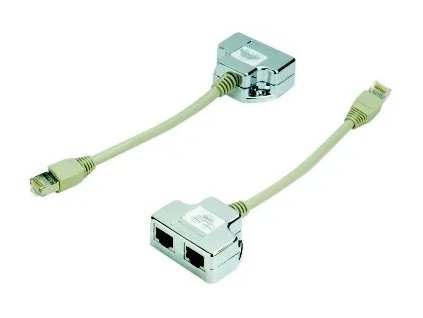 DATACOM "Y" adaptér STP CAT5E PC / PC TEL