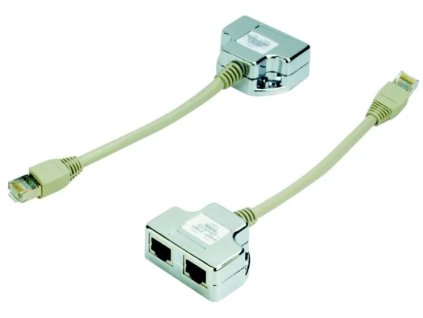 DATACOM "Y" adaptér STP CAT5E PC / TEL TEL