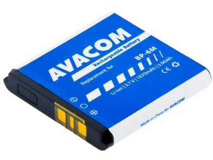 503193 avacom baterie do mobilu nokia 6233 9300 n73 li ion 3 7v 1070mah nahrada bp 6m gsno bp6m s1070