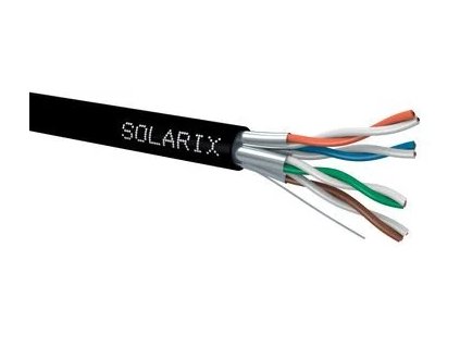 SOLARIX kábel, CAT6A, STP PE Fca, 500m, cievka SXKD-6A-STP-PE