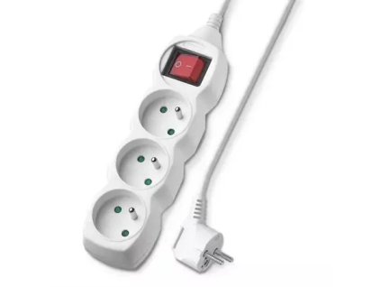 Predlžovací kábel Geti GEC35S 3 zásuvky 5 m s vypínačom