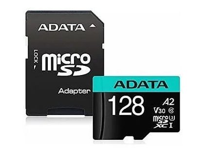 ADATA Premier microSDXC 128GB UHS-I V30S 100/80MB/s SD adaptér