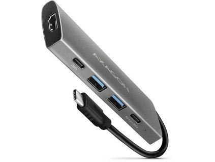 AXAGON HMC-5G2, rozbočovač USB 10 Gb/s, 2x USB-A, 2x USB-C, HDMI 4k/60, PD 100W, kábel USB-C 13 cm