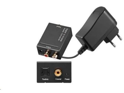 Prevodník z digitálneho signálu SPDIF a optického Toslink 2x CINCH kjtosred04