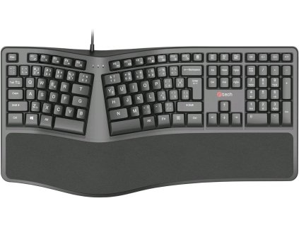C-TECH KB-113E USB Ergo, čierna
