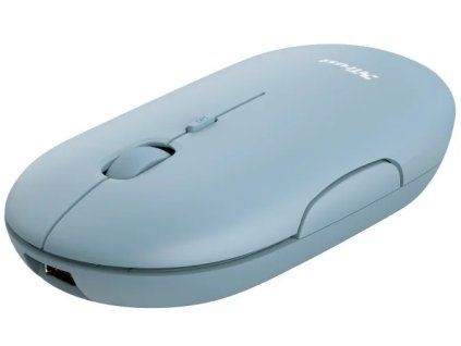 trust puck rechargeable bluetooth wireless mouse modra ien373023