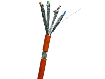 DATACOM S/FTP drôt CAT7 LSOH,Eca 100m, plášť oranžový 12161