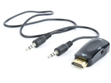 C-TECH adaptér HDMI na VGA + Audio, M/F CB-AD-HDMI-VGA