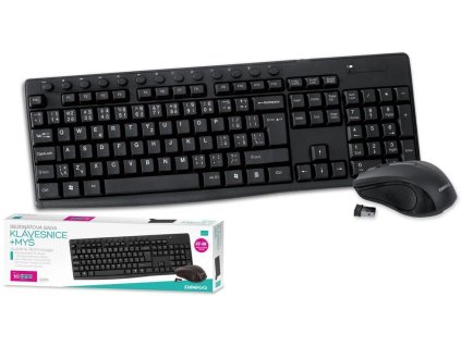 Omega OKM071B CZ bezdrôtový set, čierny 5907595444408