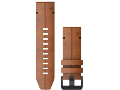 Remienok Garmin pre fenix6X - QuickFit 26 mm, kožený, hnedý, čierna pracka