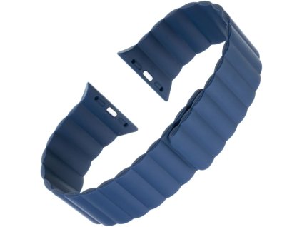 Silikónový remienok FIXED Magnetic Strap s magnetickým zapínaním pre Apple Watch 38 mm/40 mm, modrý FIXMST-436-BL