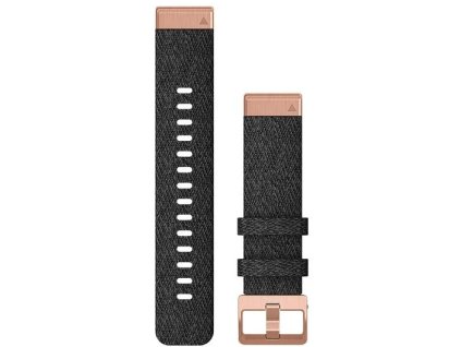 Garmin Remienok QuickFit 20, nylonový, čierny, ružovozlatá pracka 010-12874-00