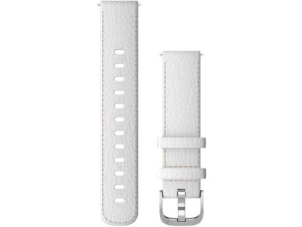 Garmin Remienok Quick Release 18, kožený, biely, strieborná pracka 010-12932-09