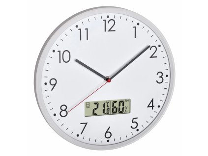 TFA Analógovia nástenné hodiny s digitálnym teplomerom a vlhkomerom TFA60.3048.02