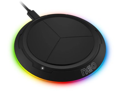 Connect IT NEO QiRGB herná bezdrôtová nabíjačka, 10 W, čierna CWC-3090-BK