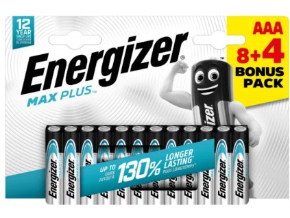 Energizer MAX Plus - Mikrotužka AAA/12 ks - 8+4 zadarmo - EM010
