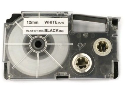 Allprint pre Casio XR-12WE1, 12 mm x 8 m, čierna tlač / biele pozadie
