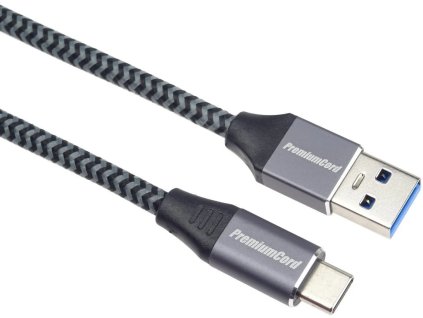 PremiumCord USB-C na USB 3.0 A (USB 3.1 generácie 1, 3A, 5Gbit/s) 0,5 m