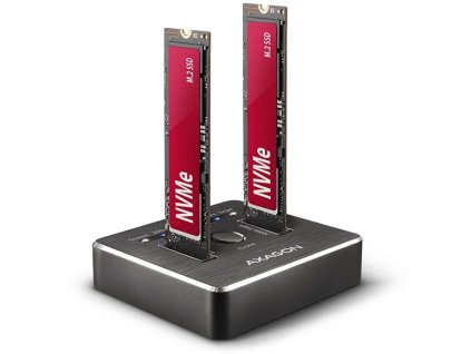 AXAGON ADSA-M2C, USB-C 3.2 Gen 2 - 2x M.2 NVMe SSD dokovacia stanica