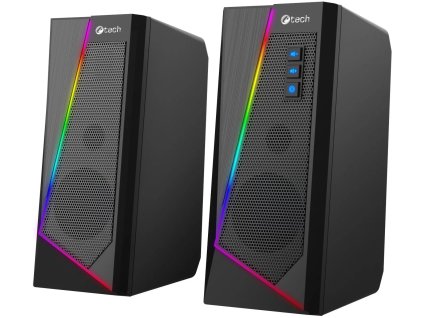 C-TECH SPK-17, 2.0, RGB, čierna