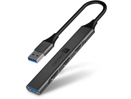 connect it usb a hub 1xusb a 3 0 3xusb a 2 0 externi antracitovy ien441764
