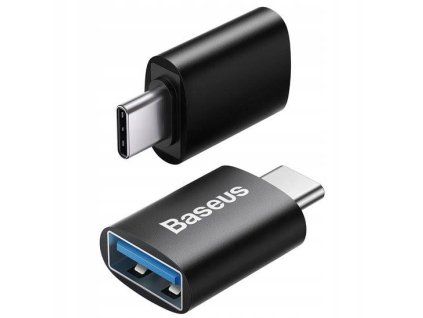 baseus ingenuity mini otg adapter usb c samec na usb a samice 3 1a cerna ien442308