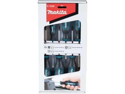 Makita E-10528 sada skrutkovačov 6ks (4 ks SL 2 ks PH 2 ks PZ)
