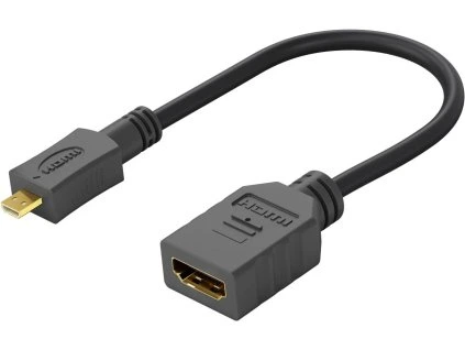 PremiumCord Flexi adaptér HDMI typ A samica - micro HDMI typ D samec na flexibilné pripojenie