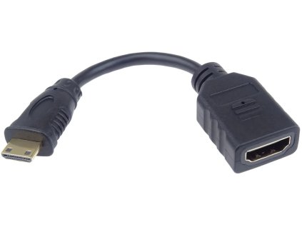 PremiumCord Flexi adaptér HDMI typ A samica - mini HDMI typ C samec na flexibilné pripojenie