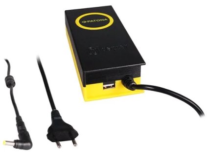 Napájací adaptér PATONA ntb/ 19V/4,74A 90W/ konektor 5,5x2,5 mm/ výstup USB