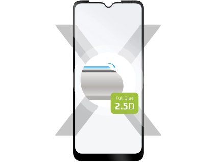 Ochranné tvrdené sklo FIXED Full-Cover pre Motorola Moto G Pure, priľnavé na celý displej, čierne