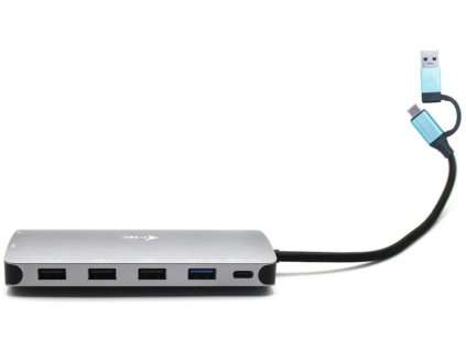 i-tec USB 3.0/USB-C/TB3 3x displej Kovový nano dock s LAN, PD 100W