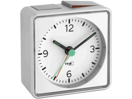 TFA 60.1013.54 - Elektronický analógový budík - strieborný