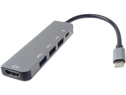 Adaptér USB-C na HDMI USB3.0 2x USB2.0 PD(power delivery)