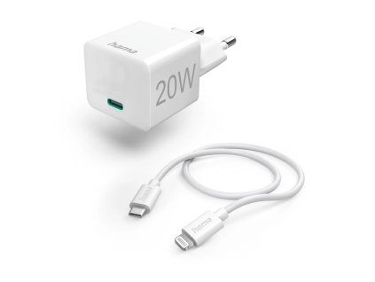 Sada Hama: rýchla nabíjačka USB-C PD 20 W USB-C Lightning kábel 1 m