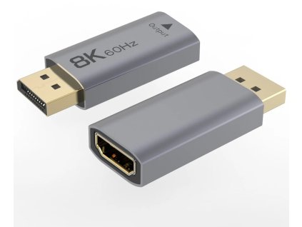 PremiumCord Adaptér DisplayPort na HDMI, 8K@60Hz, 4K@144Hz samec/samička, pozlátené konektory