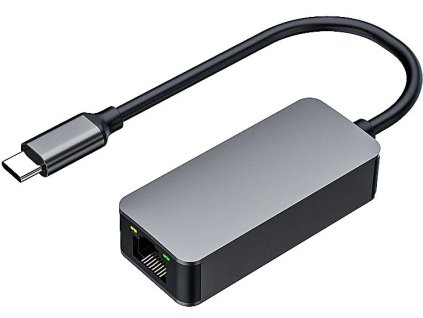 Adaptér USB-C -> LAN RJ45 ETHERNET 2,5G/1000 MBIT Hliník