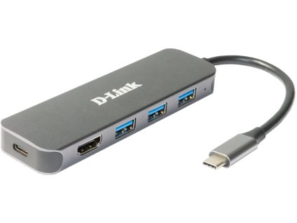 Rozbočovač D-Link 5 v 1 USB-C s rozhraním HDMI/prívodom napájania (DUB-2333)