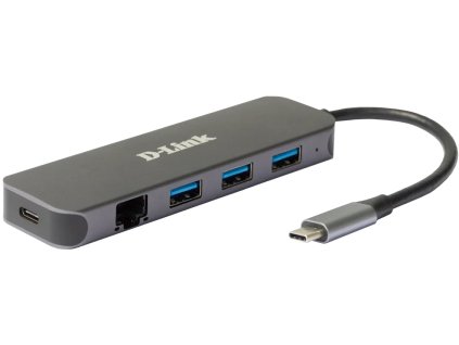 Rozbočovač D-Link 5 v 1 USB-C s gigabitovým ethernetom a dodávkou energie (DUB-2334)