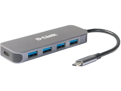 Rozbočovač D-Link USB-C na 4 porty USB 3.0 s funkciou Power Delivery (DUB-2340)