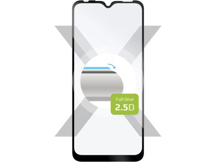 Ochranné tvrdené sklo FIXED Full-Cover pre Infinix Smart 6, priľnavé na celý displej, čierne