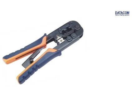 DATACOM Kliešte na konektory PROFI 8P+6P OR/BL račňa (RJ45,12,11)