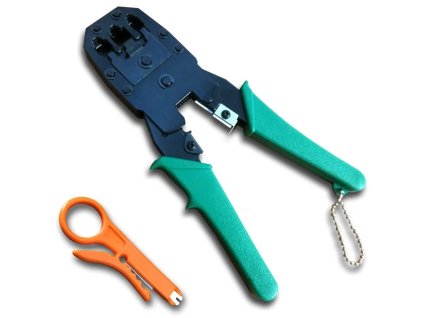 DATACOM Konektorové kliešte KOMBI 8P+6P+4P GR reťaz (RJ45,12,11