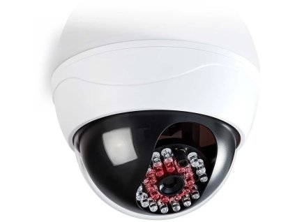 NEDIS atrapa bezpečnostní kamery s infračervenou LED/ dome/ IP44/ venkovní i vnitřní/ bílá