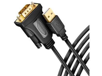 AXAGON ADS-1PQN, USB-A 2.0 na sériový RS-232 DB9-M FTDI adaptér / kábel 1,5 m