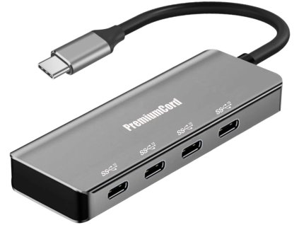 5G SuperSpeed Hub USB-C na 4x USB 3.2 C Hliník
