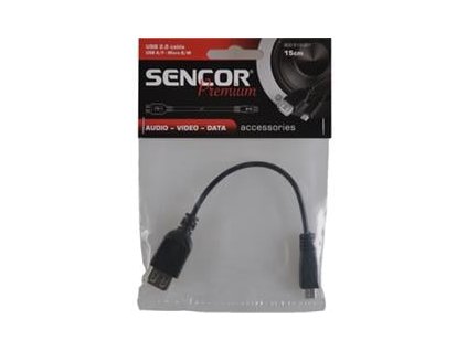Sencor SCO 513-001 Zásuvka USB A/F - Konektor USB Micro B/M