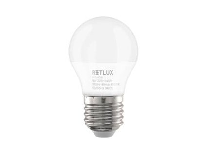 Retlux RLL 439 G45 E27 LED žiarovka Mini Globe 6W